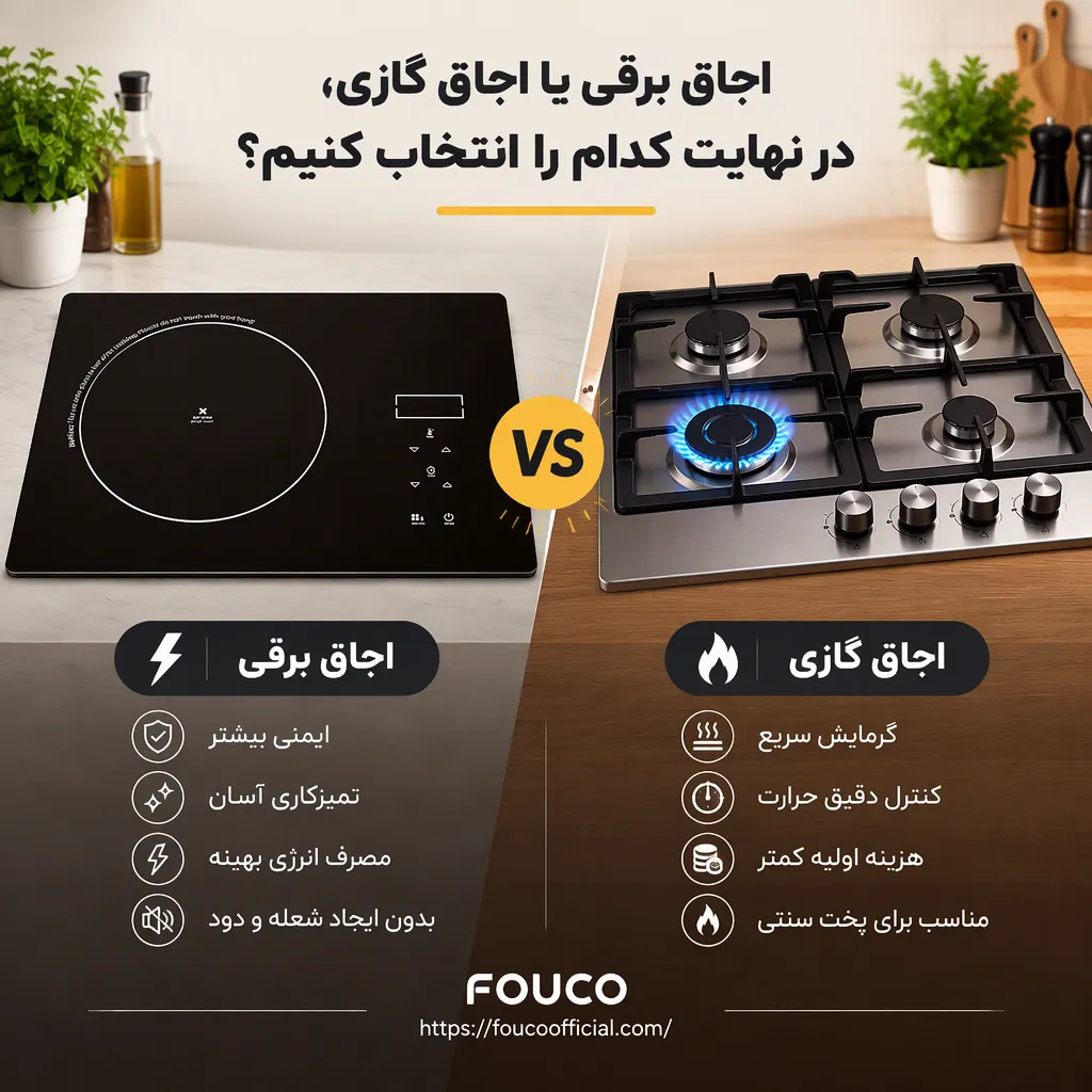 اجاق برقی یا اجاق گازی؟ کدام گزینه برای آشپزخانه شما مناسبتر است؟ 1 اجاق برقی یا اجاق گازی، در نهایت کدام را انتخاب کنیم؟