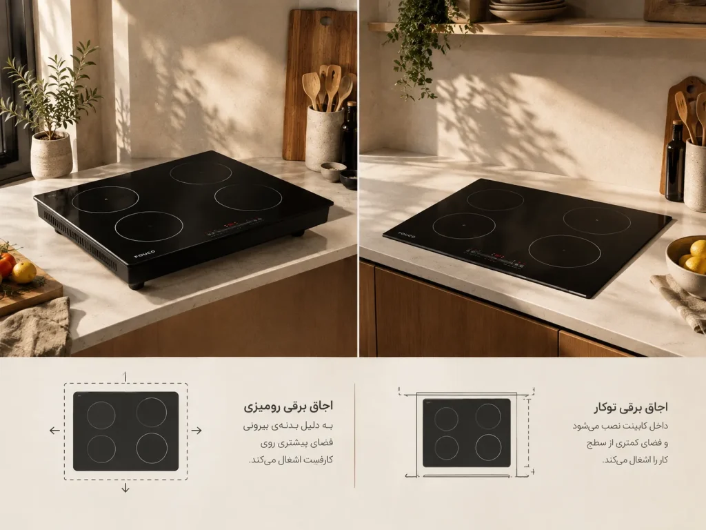 اجاق برقی رومیزی یا توکار، کدام مناسبه؟ فوکو