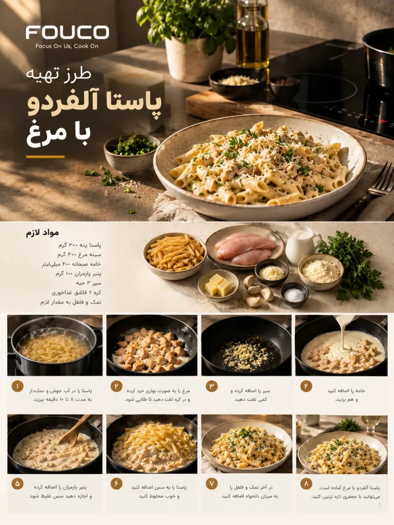 پاستا آلفردو با مرغ، یک ترکیب محبوب